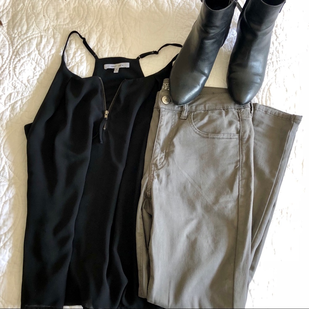 AE High Rise Charcoal Jeggings 🖤 SIZE 6 SHORT